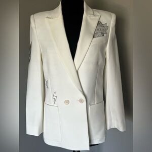NWT Zadig & Voltaire White Blazer Sz 36/US 4 (much cheaper than other listings)